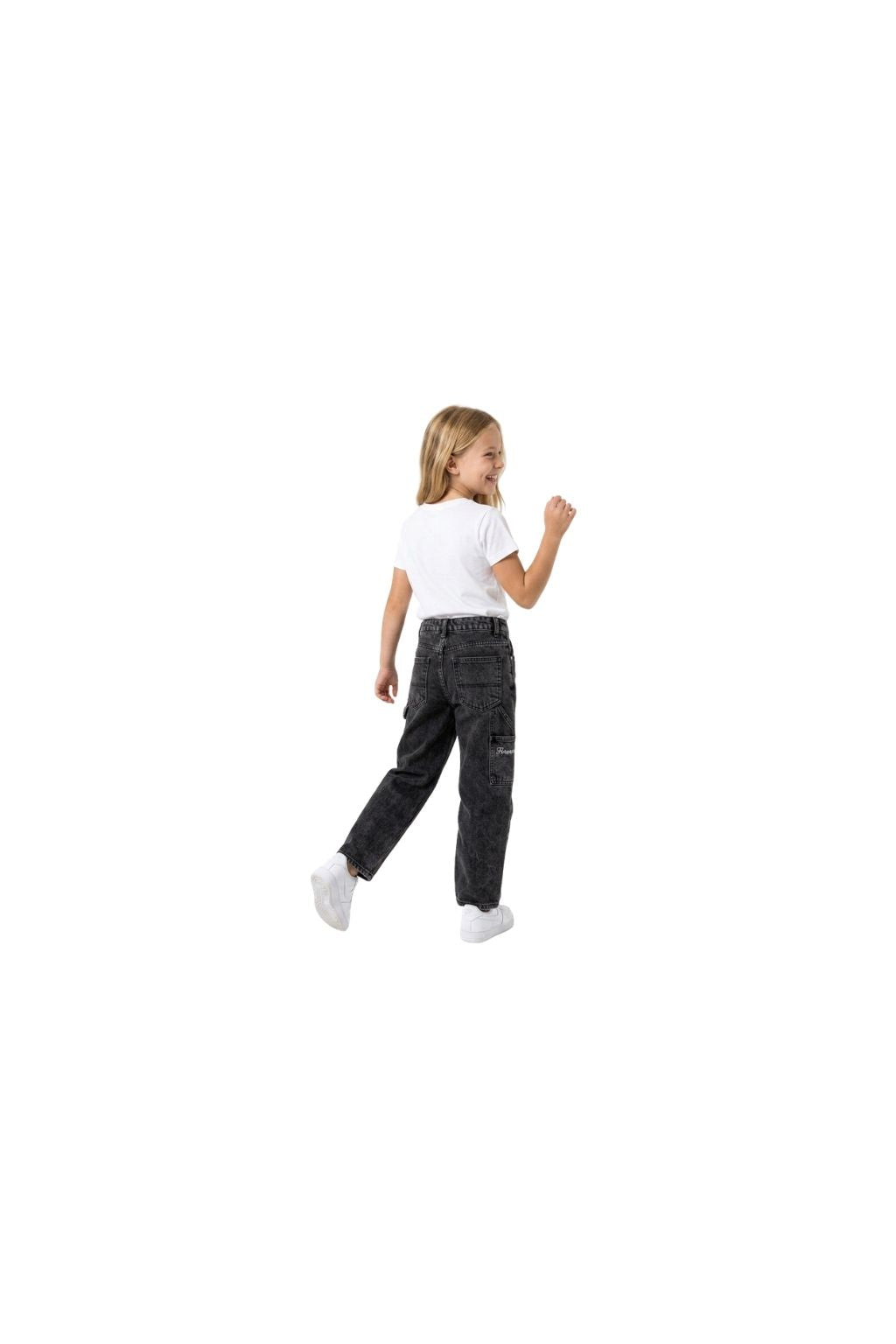 Girls Cargo Denim Pants