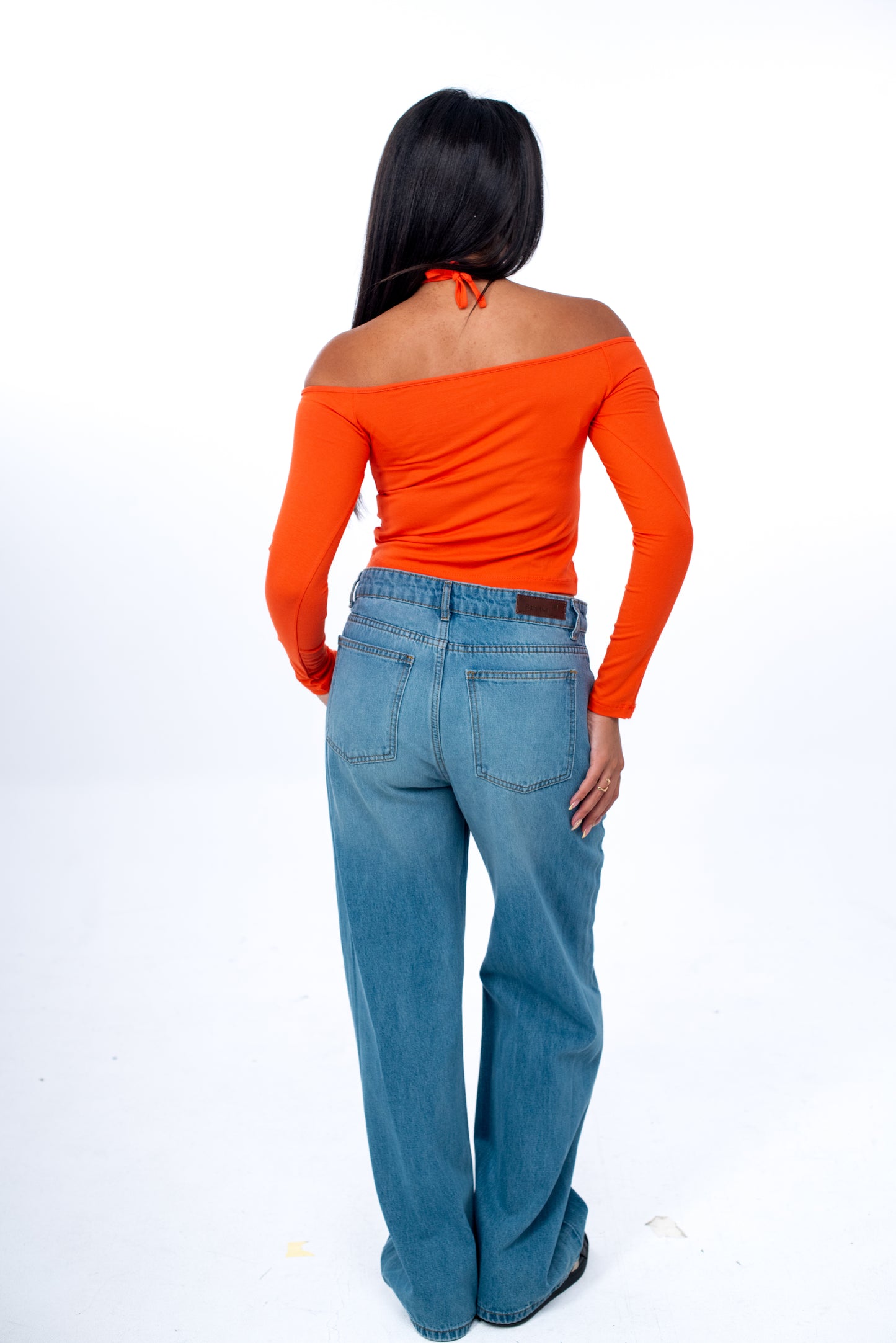 One Shoulder Long Sleeve Top