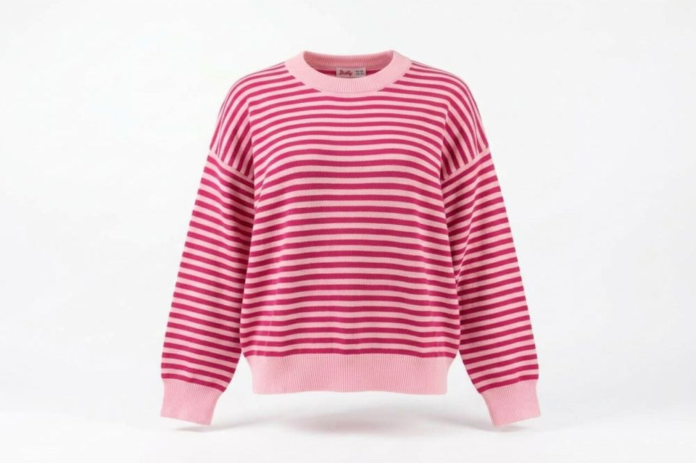 Women's Striped Round Neck Knitwear
