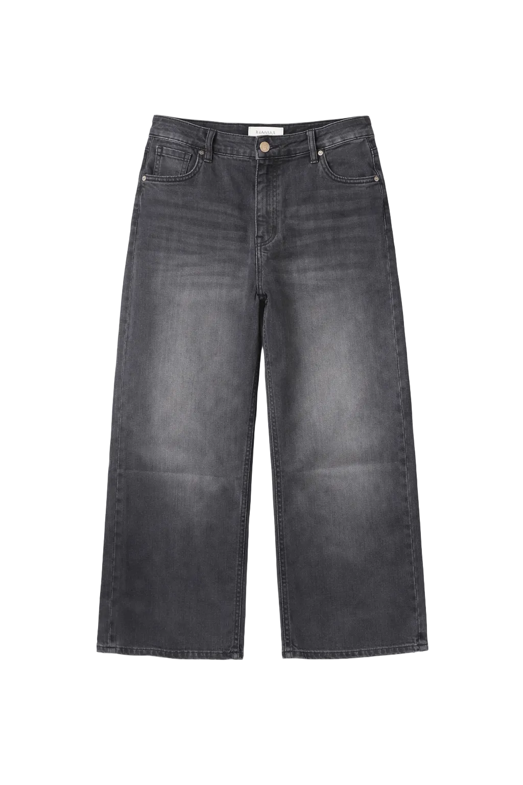 Wide-leg denim jeans