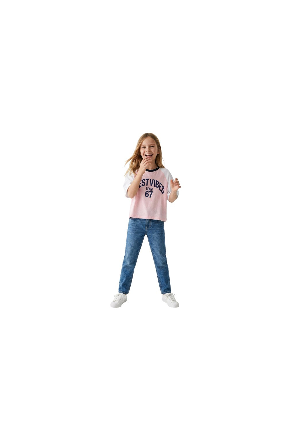 Girls "Best Vibes" Printed T-shirt