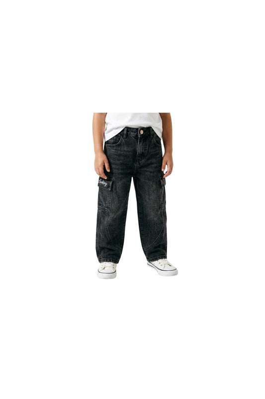 Girls Cargo Denim Pants