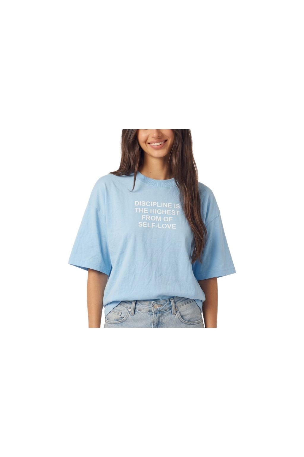 Women's Oversized SS Printed Discipline T-shirt