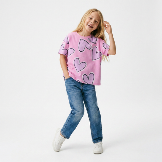 Heart Print T-Shirt