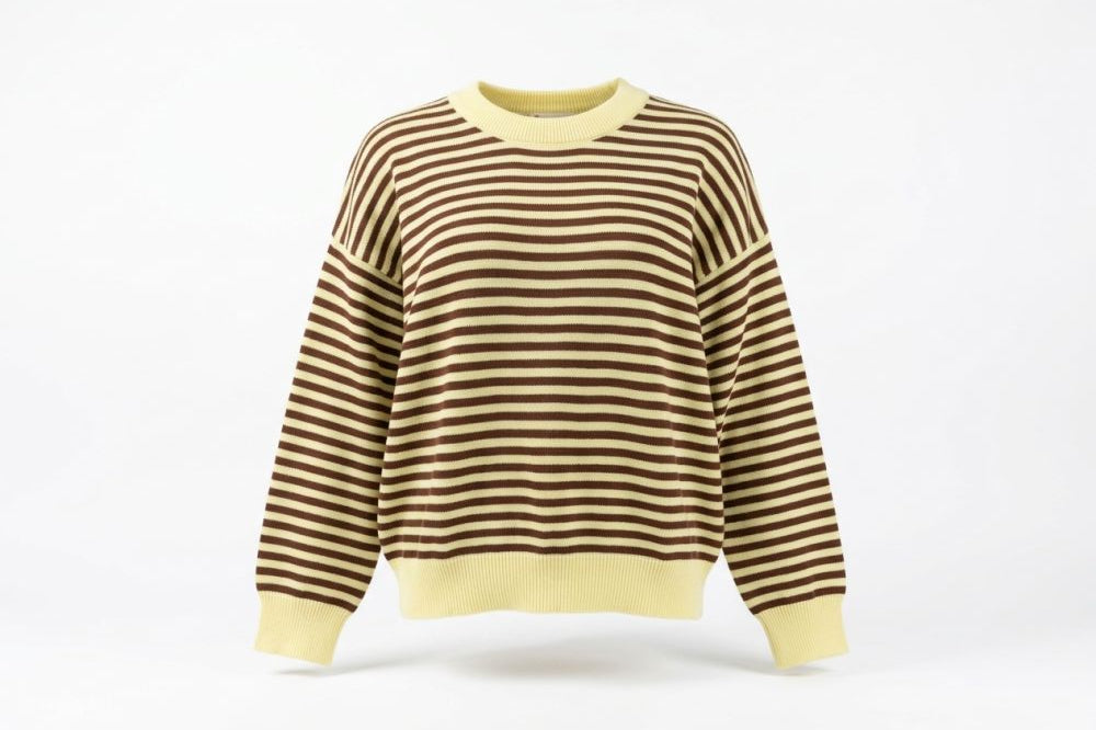 Women's Striped Round Neck Knitwear