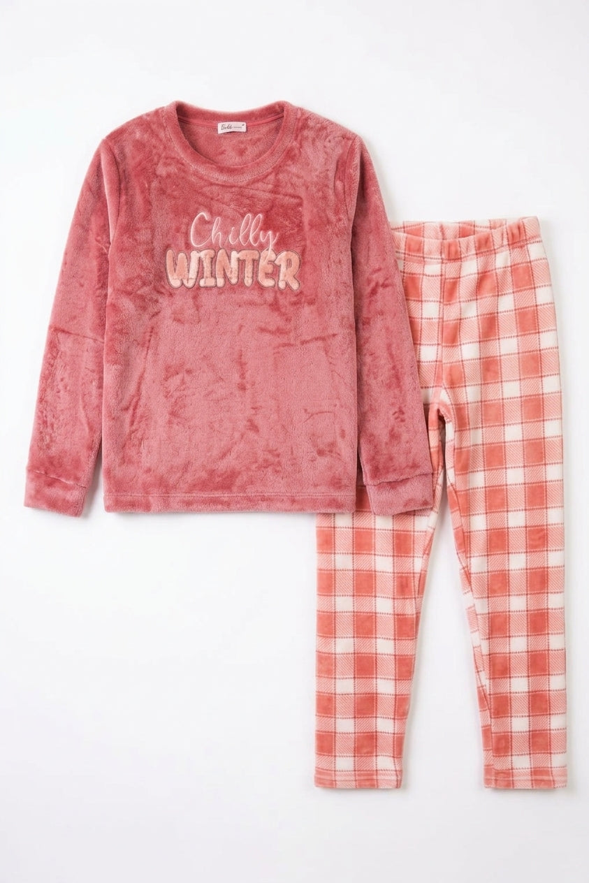 Women's Fleece Pyjama Set Printed "Chilly"