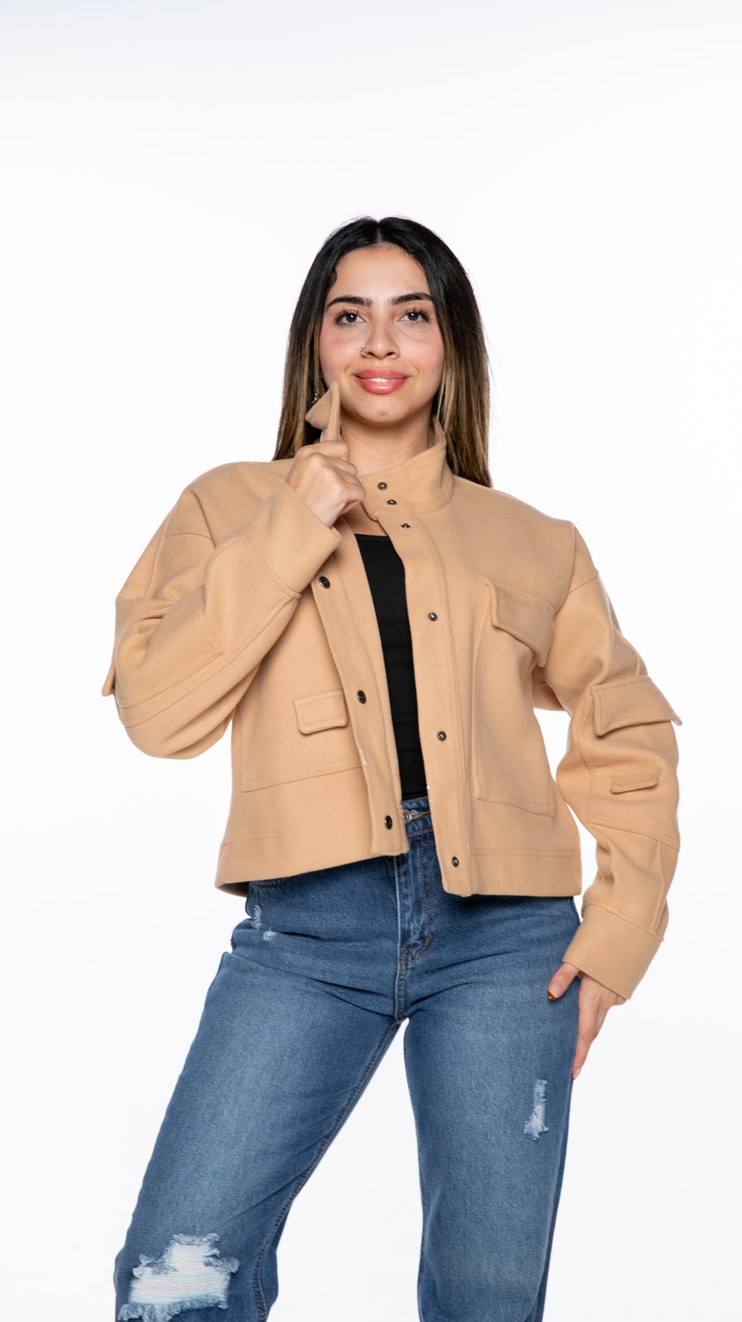 tweed jacket-beige