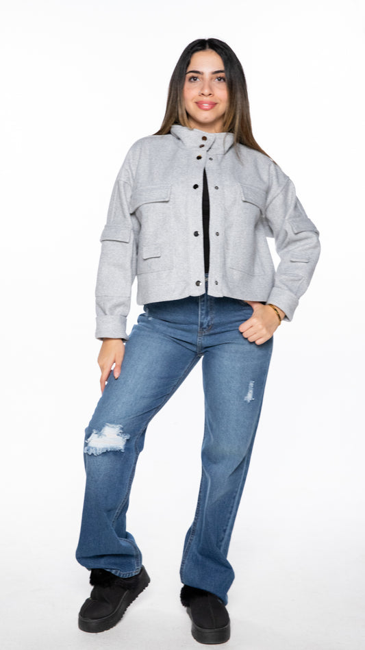 tweed jacket-gray