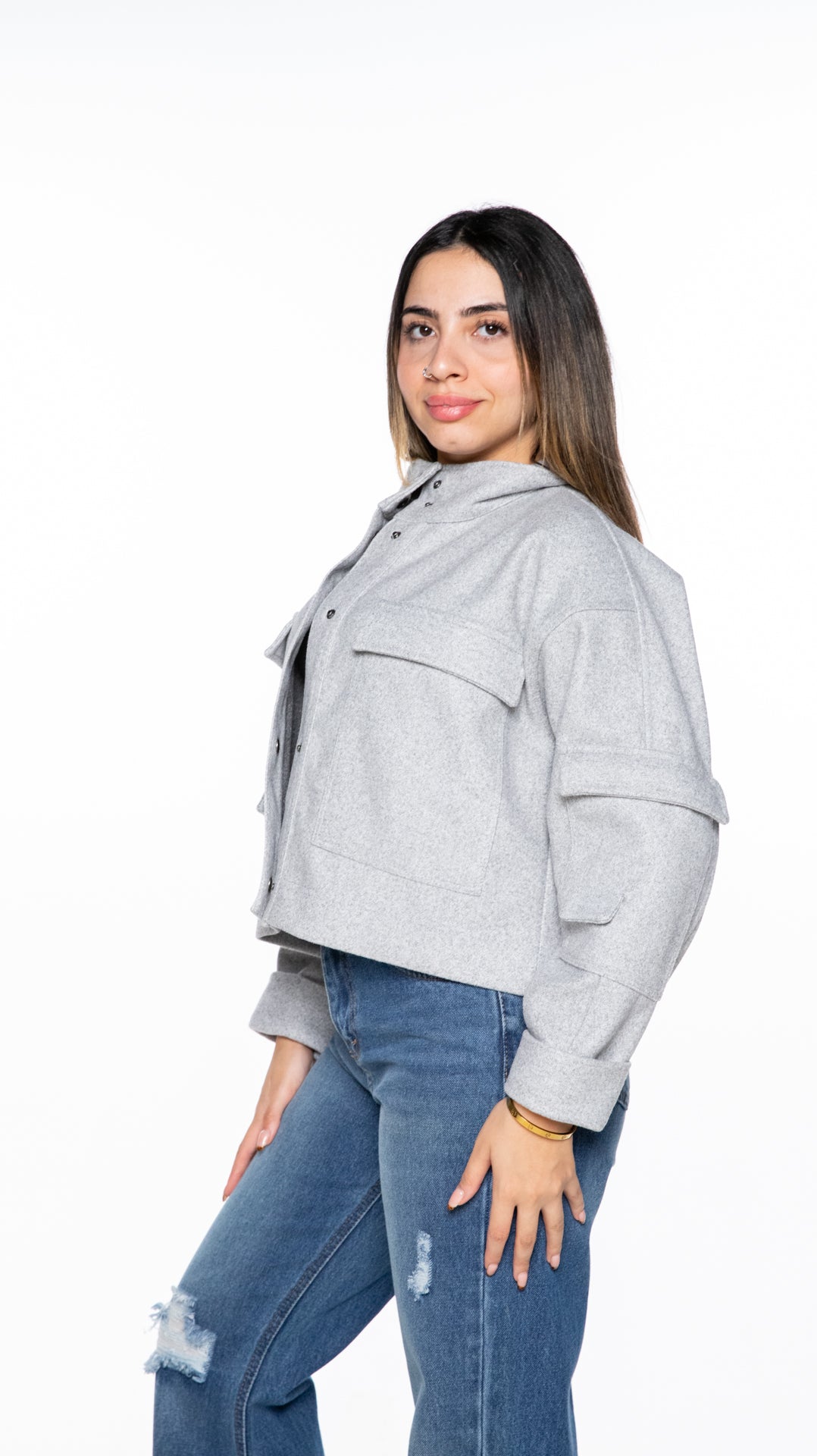 tweed jacket-gray